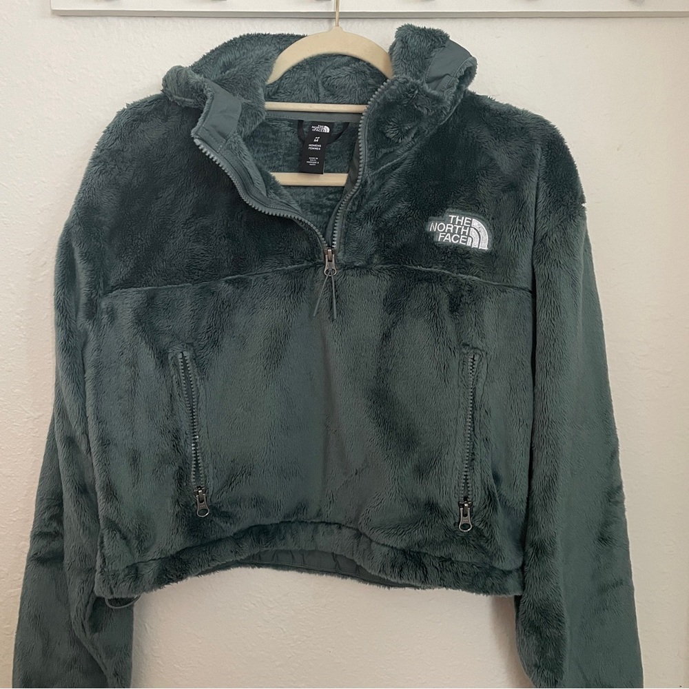 The North Face Women’s Osito 1/4 Zip Hoodie - Balsam Green